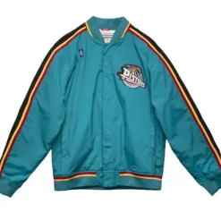 Men Mitchell & Ness Jackets & Outerwear-Authentic Detroit Pistons 1997-98 Warm Up Jacket