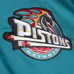 Men Mitchell & Ness Jackets & Outerwear-Authentic Detroit Pistons 1997-98 Warm Up Jacket