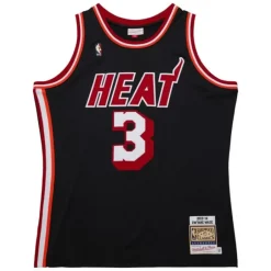 Mitchell & Ness Nba Authentic-Authentic Dwyane Wade Miami Heat Dark Hwc 2013-14 Jersey