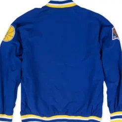 Men Mitchell & Ness Jackets & Outerwear-Authentic Golden State Warriors 1996-97 Warm Up Jacket