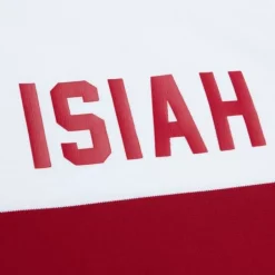 Men Mitchell & Ness Jackets & Outerwear-Authentic Isiah Thomas Detroit Pistons 1988-89 Shooting Shirt