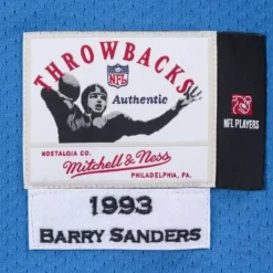 Mitchell & Ness Nfl Authentic-Authentic Jersey Detroit Lions 1993 Barry Sanders