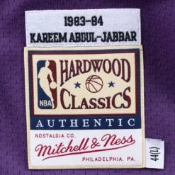 Mitchell & Ness Nba Authentic-Authentic Jersey Los Angeles Lakers 1983-84 Kareem Abdul-Jabbar