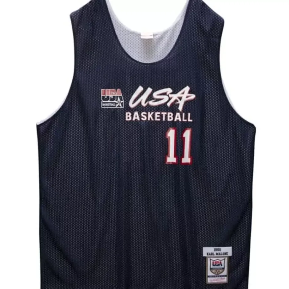 Mitchell & Ness Nba Authentic-Authentic Karl Malone Team Usa Mens 1996-97 Jersey