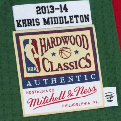 Mitchell & Ness Nba Authentic-Authentic Khris Middleton Milwaukee Bucks Road 2013-14 Jersey