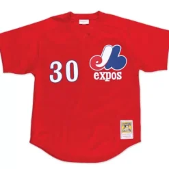 Mitchell & Ness Mlb Authentic-Authentic Mesh Bp Jersey Montreal Expos 1989 Tim Raines