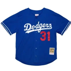Mitchell & Ness Mlb Authentic-Authentic Mike Piazza Los Angeles Dodgers 1997 Button Front Jersey