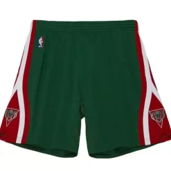 Men Mitchell & Ness Shorts-Authentic Milwaukee Bucks Road 2013-14 Shorts