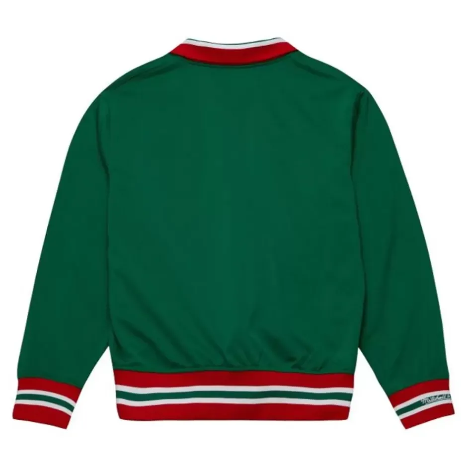 Men Mitchell & Ness Jackets & Outerwear-Authentic New Jersey Devils 1984 Warm Up Jacket