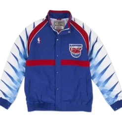 Men Mitchell & Ness Jackets & Outerwear-Authentic New Jersey Nets 1993-94 Warm Up Jacket