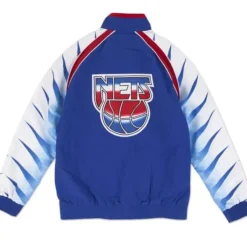 Men Mitchell & Ness Jackets & Outerwear-Authentic New Jersey Nets 1993-94 Warm Up Jacket