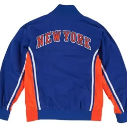 Men Mitchell & Ness Jackets & Outerwear-Authentic New York Knicks 1992-93 Warm Up Jacket