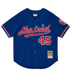 Mitchell & Ness Mlb Authentic-Authentic Pedro Martinez Montreal Expos 1997 Bp Button Front Jersey