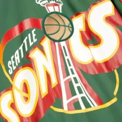 Men Mitchell & Ness Jackets & Outerwear-Authentic Seattle Supersonics 1995-96 Jacket