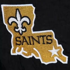 Men Mitchell & Ness Jackets & Outerwear-Authentic Sideline Jacket New Orleans Saints