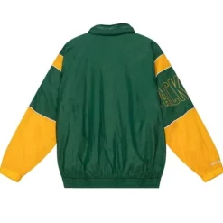 Men Mitchell & Ness Jackets & Outerwear-Authentic Sideline Jacket Green Bay Packers