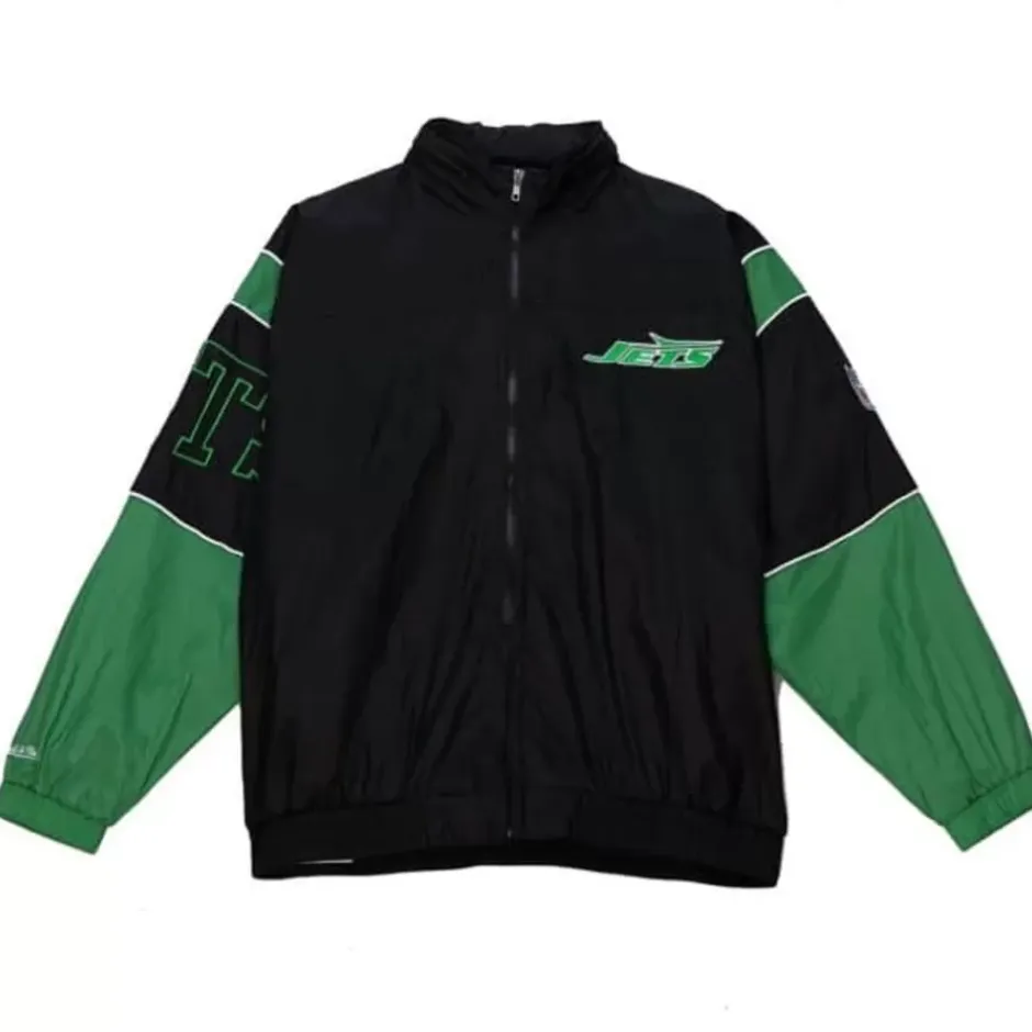 Men Mitchell & Ness Jackets & Outerwear-Authentic Sideline Jacket New York Jets