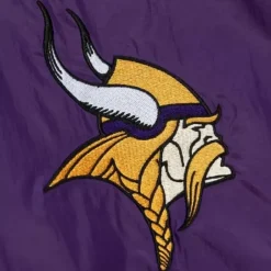 Men Mitchell & Ness Jackets & Outerwear-Authentic Sideline Jacket Minnesota Vikings