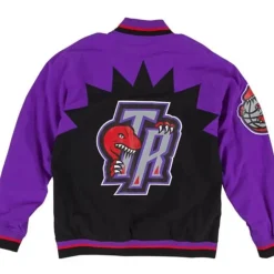 Men Mitchell & Ness Jackets & Outerwear-Authentic Warm Up Jacket Toronto Raptors 1995-96