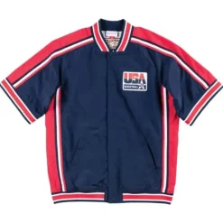 Men Mitchell & Ness Jackets & Outerwear-Authentic Warm Up Jacket Team Usa 1992 Scottie Pippen