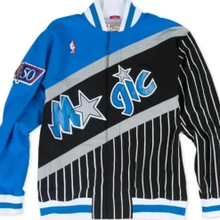 Men Mitchell & Ness Jackets & Outerwear-Authentic Warm Up Jacket Orlando Magic 1996-97