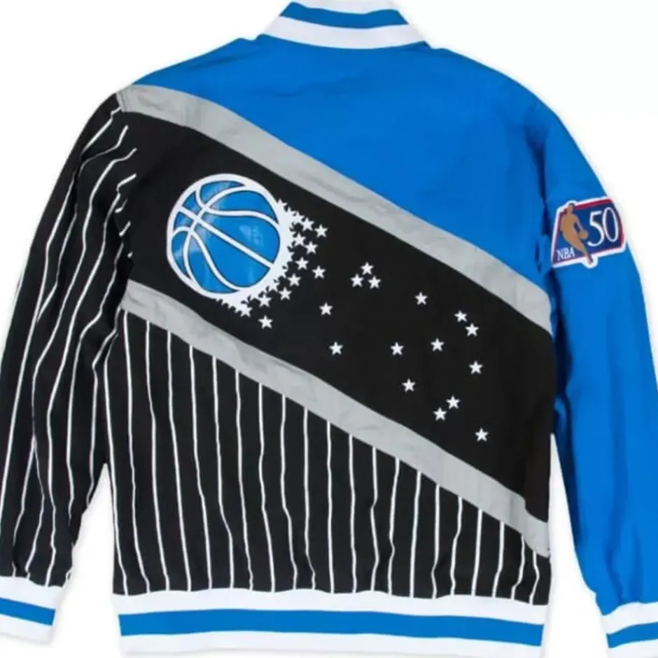 Men Mitchell & Ness Jackets & Outerwear-Authentic Warm Up Jacket Orlando Magic 1996-97