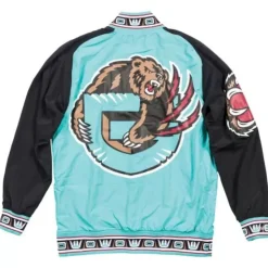 Men Mitchell & Ness Jackets & Outerwear-Authentic Warm Up Jacket Vancouver Grizzlies 1995-96