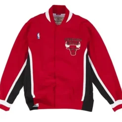Men Mitchell & Ness Jackets & Outerwear-Authentic Warm Up Jacket Chicago Bulls 1992-93