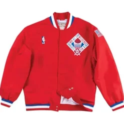 Men Mitchell & Ness Jackets & Outerwear-Authentic Warm Up Jacket All-Star West 1991