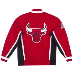 Men Mitchell & Ness Jackets & Outerwear-Authentic Warm Up Jacket Chicago Bulls 1996-97