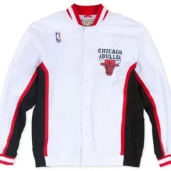Men Mitchell & Ness Jackets & Outerwear-Authentic Warm Up Jacket Chicago Bulls 1992-93