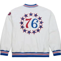 Men Mitchell & Ness Jackets & Outerwear-Authentic Wilt Chamberlain Philadelphia 76Ers 1966-67 Shooting Shirt