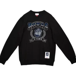 Men Mitchell & Ness Hoodies & Sweatshirts-Baseline Crew Georgetown University