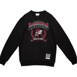 Men Mitchell & Ness Hoodies & Sweatshirts-Baseline Crew University Of Arkansas