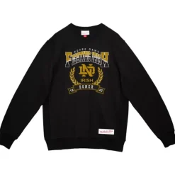 Men Mitchell & Ness Hoodies & Sweatshirts-Baseline Crew University Of Notre Dame