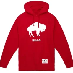 Men Mitchell & Ness Hoodies & Sweatshirts-Basic Logo 1 Hoodie Buffalo Bills