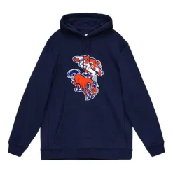 Men Mitchell & Ness Hoodies & Sweatshirts-Basic Logo 2 Hoodie Denver Broncos