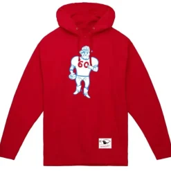 Men Mitchell & Ness Hoodies & Sweatshirts-Basic Logo 2 Hoodie Houston Oilers