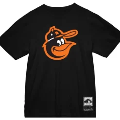 Men Mitchell & Ness T-Shirts & Tops-Basic Logo 3 Tee Baltimore Orioles