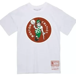 Men Mitchell & Ness T-Shirts & Tops-Basic Logo 2 Tee Boston Celtics