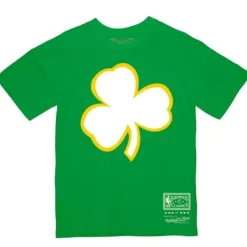 Men Mitchell & Ness T-Shirts & Tops-Basic Logo 4 Tee Boston Celtics