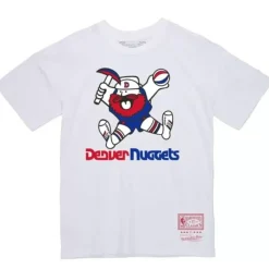 Men Mitchell & Ness T-Shirts & Tops-Basic Logo 2 Tee Denver Nuggets