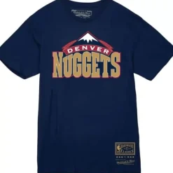 Men Mitchell & Ness T-Shirts & Tops-Basic Logo 1 Tee Denver Nuggets