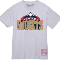 Men Mitchell & Ness T-Shirts & Tops-Basic Logo 1 Tee Denver Nuggets
