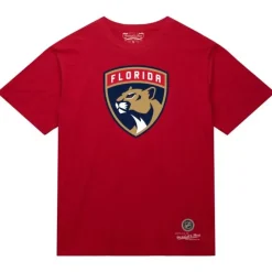 Men Mitchell & Ness T-Shirts & Tops-Basic Logo 2 Tee Florida Panthers