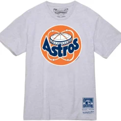 Men Mitchell & Ness T-Shirts & Tops-Basic Logo 1 Tee Houston Astros