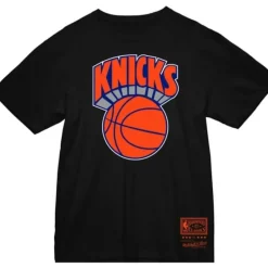 Men Mitchell & Ness T-Shirts & Tops-Basic Logo 2 Tee New York Knicks