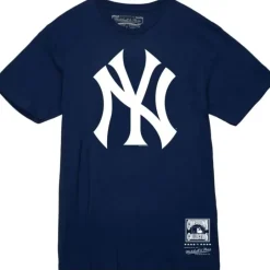 Men Mitchell & Ness T-Shirts & Tops-Basic Logo 2 Tee New York Yankees