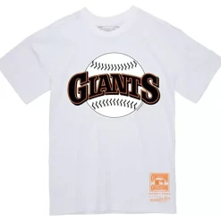 Men Mitchell & Ness T-Shirts & Tops-Basic Logo 3 Tee San Francisco Giants