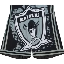 Men Mitchell & Ness Shorts-Big Face 7.0 Fashion Shorts Oakland Raiders